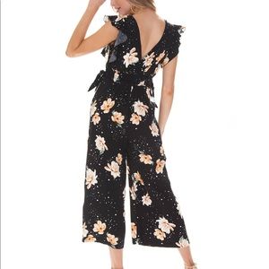 Black Mink Pink Floral Jumpsuit Size XS